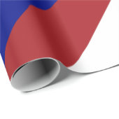 Papier Cadeau Chevrons gras rouge, blanc et bleu (Coin rond)