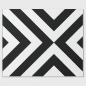 Papier Cadeau Chevrons noirs et blancs (Plat)