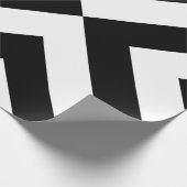 Papier Cadeau Chevrons noirs et blancs (Coin)