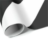 Papier Cadeau Chevrons noirs et blancs (Coin rond)