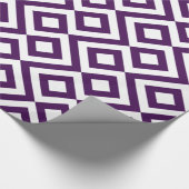 Papier Cadeau Chevrons violets et blancs (Coin)