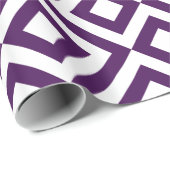 Papier Cadeau Chevrons violets et blancs (Coin rond)