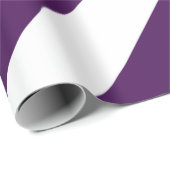 Papier Cadeau Chevrons violets et blancs (Coin rond)