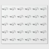 Papier Cadeau Chevy Chevelle Bowtie Muscle Car Black White Art (Plat)