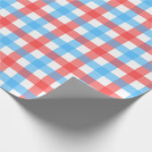 Papier Cadeau Chex rouge et bleu (Coin)