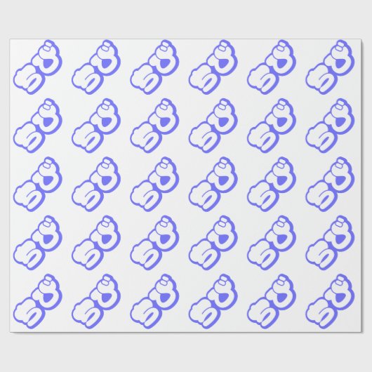 Papier Cadeau Chibi ち び japonais Nihongo Hiragana Script (Plat)