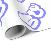 Papier Cadeau Chibi ち び japonais Nihongo Hiragana Script (Coin rond)