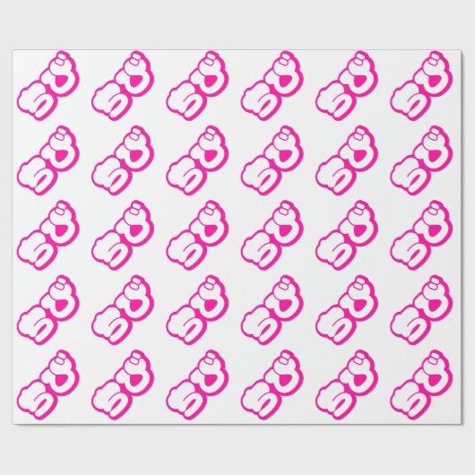 Papier Cadeau Chibi ち び japonais Nihongo Hiragana Script (Plat)