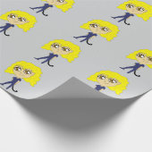 Papier Cadeau Chibi avec un chat comme une queue (Coin)