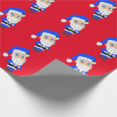 Papier Cadeau Chibi Blue Suit Père Noël (Coin)