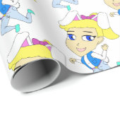 Papier Cadeau chibi bunnygirl (Coin rond)