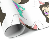 Papier Cadeau chibi bunnygirl (Coin rond)