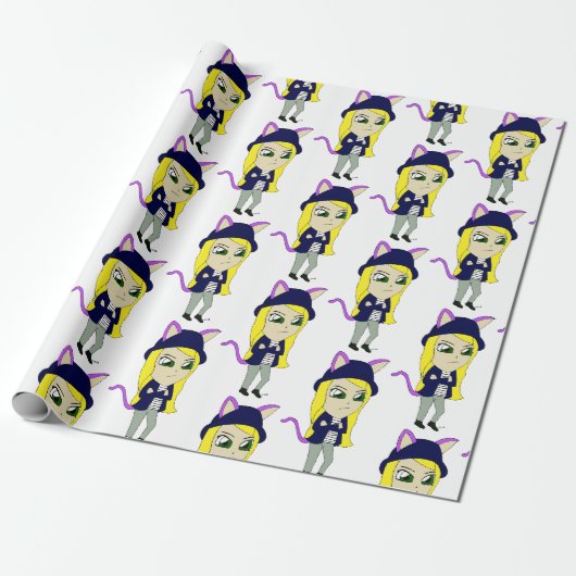 Papier Cadeau chibi catgirl (Déroulé)