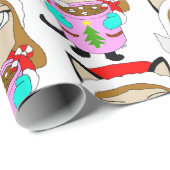 Papier Cadeau chibi catgirl (Coin rond)