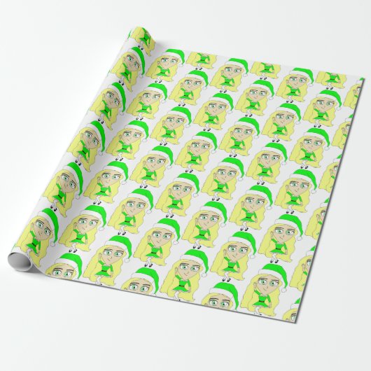 Papier Cadeau Chibi de Noël (Déroulé)