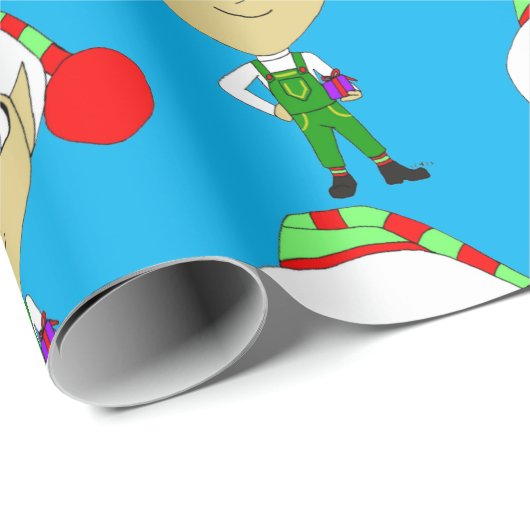 Papier Cadeau chibi elf (Coin rond)