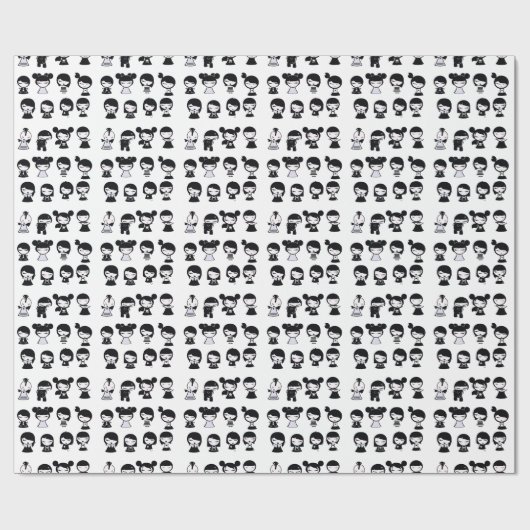 Papier Cadeau Chibi Emo Goth (Plat)