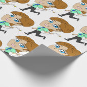 Papier Cadeau chibi fille avec une queue (Coin)