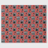 Papier Cadeau Chibi Harley Quinn Checker Motif (Plat)
