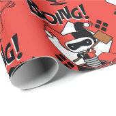 Papier Cadeau Chibi Harley-Quinn-In-A-Box Avec Marteau (Coin rond)