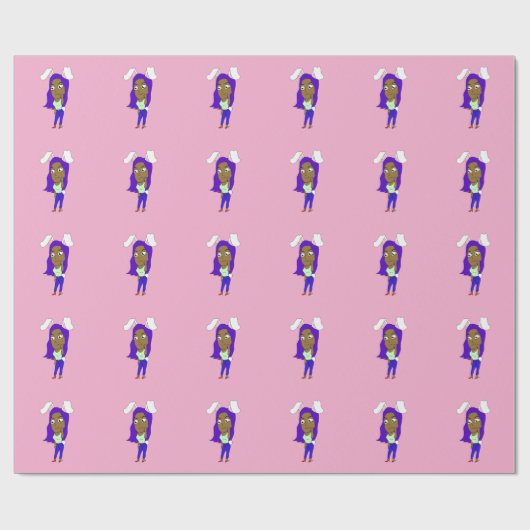 Papier Cadeau Chibi Lapinegirl (Plat)