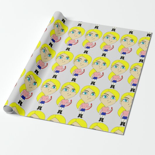 Papier Cadeau chibi "mauvaise fille" (Déroulé)