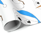 Papier Cadeau chibi snowman (Coin rond)
