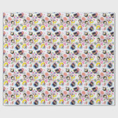 Papier Cadeau Chibi Super Heroine Motif (Plat)