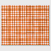 Papier Cadeau Chic Aquarelle Orange Plaid motif (Plat)