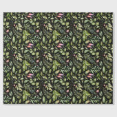 Papier Cadeau Chic Aquarelle Verdure Vacances botaniques (Plat)