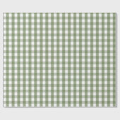 Papier Cadeau Chic Baby Shower Green Gingham & Plaid Pattern (Plat)