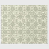 Papier Cadeau Chic Beige Sage Vert Tige Custom Business Logo (Plat)