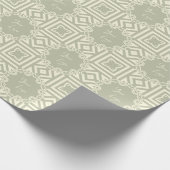 Papier Cadeau Chic Beige Sage Vert Tige Custom Business Logo (Coin)