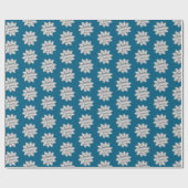 Papier Cadeau Chic Blue Silver Bows Parties scintillant Noël (Plat)