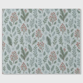 Papier Cadeau Chic Botanique Holly Berry Motif Floral (Plat)