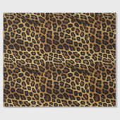 Papier Cadeau Chic Brown léopard d'or (Plat)
