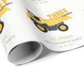 Papier Cadeau Chic Chauffage Camion À Tout Âge Anniversaire (Coin rond)