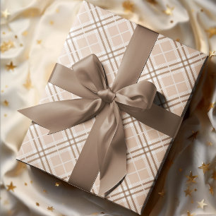 Papier Cadeau Chic Chic Automne Brown Beige Plaid