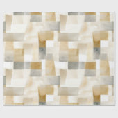 Papier Cadeau Chic Cream Brown Abstrait (Plat)