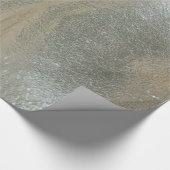 Papier Cadeau Chic de fête élégant de gris argenté (Coin)