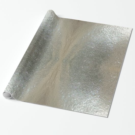 Papier Cadeau Chic de fête élégant de gris argenté (Déroulé)