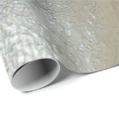 Papier Cadeau Chic de fête élégant de gris argenté (Coin rond)