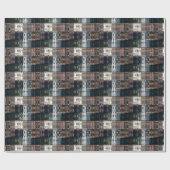 Papier Cadeau Chic Faux Mosaic Gray Terracotta Design set 2 (Plat)