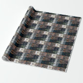 Papier Cadeau Chic Faux Mosaic Gray Terracotta Design set 2 (Déroulé)