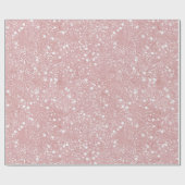 Papier Cadeau Chic Féminin Rose Pâle Paillettes Motif (Plat)