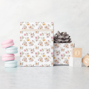 Papier Cadeau Chic Floral Watercolor Baby in Bloom Baby shower
