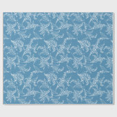 Papier Cadeau Chic Giftwrap, Lys of the Valley sur Blue (Plat)