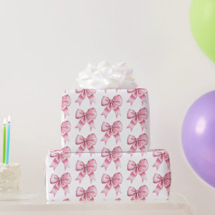 Papier Cadeau Chic Girl Rose Bows Anniversaire