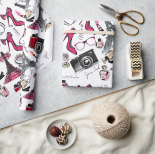 Papier Cadeau Chic Girly Paris