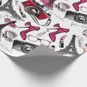 Papier Cadeau Chic Girly Paris (Coin)